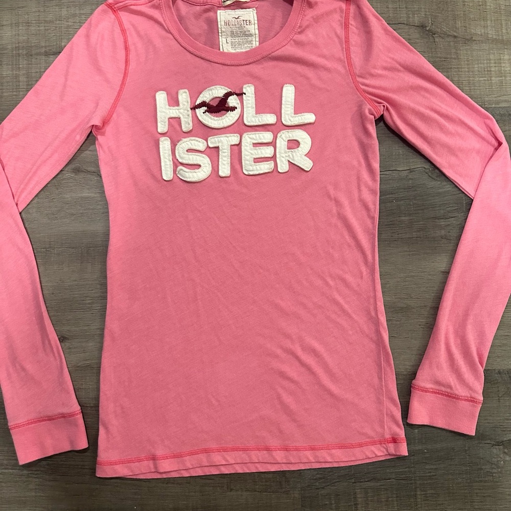 Hollister Pink Cotton-Polyester Tee